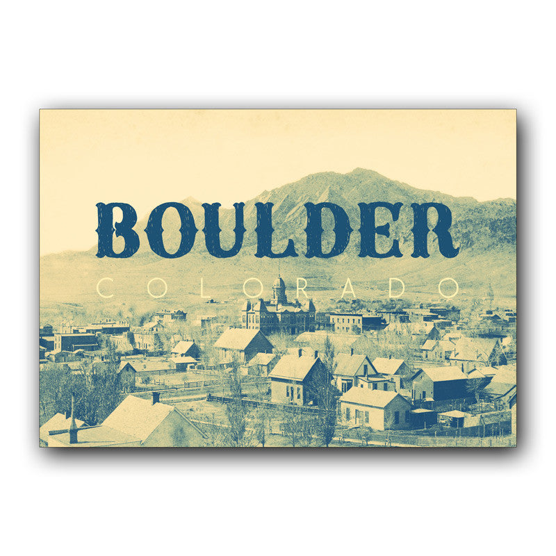 Postcard: Vintage Flatirons Boulder