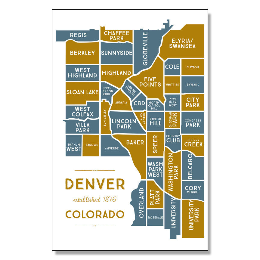 Print: Denver Neighborhoods Map